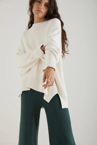 Harper Stripe Knit Sweater CREAM