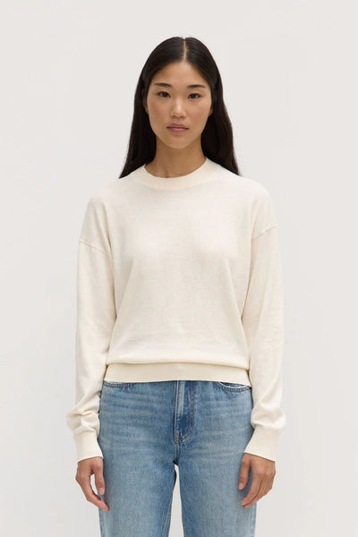 Cotton Cashmere Lounge Sweater CREAM