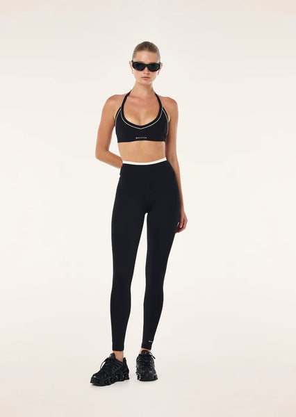 Layback Halter Sports Bra BLACK/ WHISPER WHITE