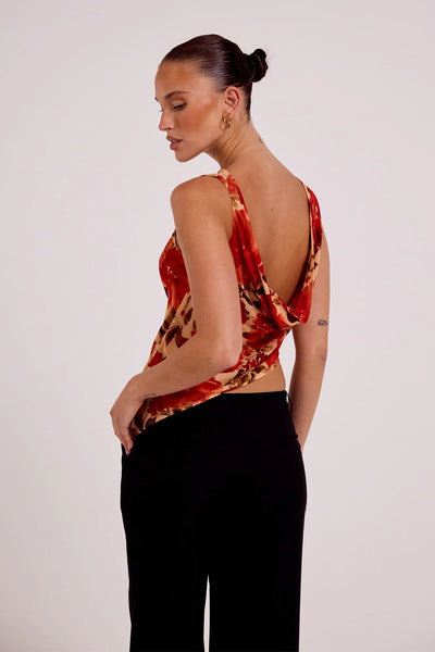 Reina Reversible Top CAMMELIA FLORAL