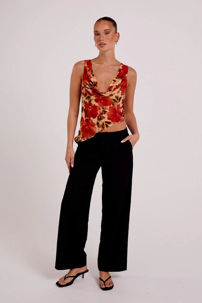 Reina Reversible Top CAMMELIA FLORAL