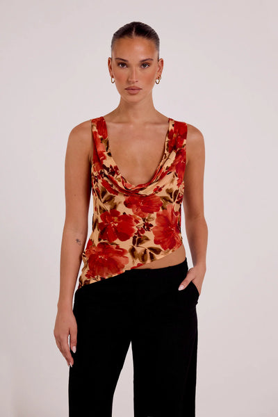 Reina Reversible Top CAMMELIA FLORAL