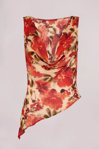 Reina Reversible Top CAMMELIA FLORAL