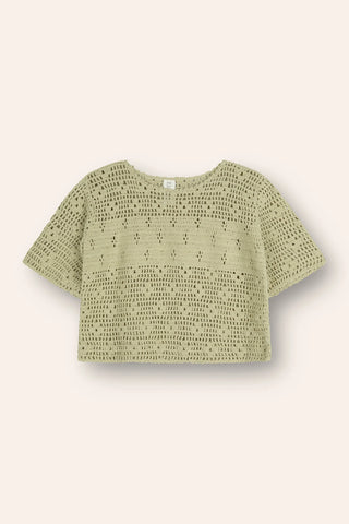 Filet Crochet Top MOSS