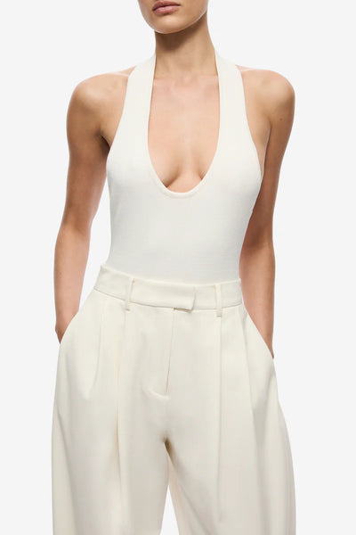 The Scuba Knit Rib Bodysuit IVORY