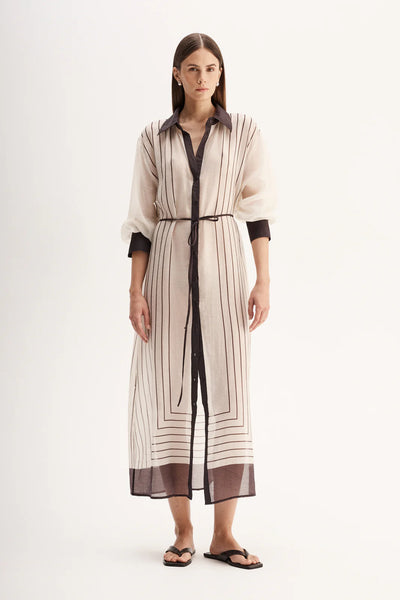 Havana Maxi Dress Chocolate Stripe