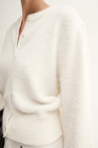 Posie Knit Cardigan WHITE