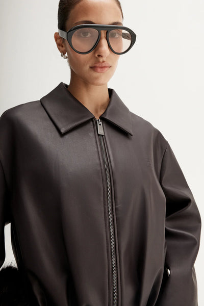 Rae Crop Jacket AUBERGINE
