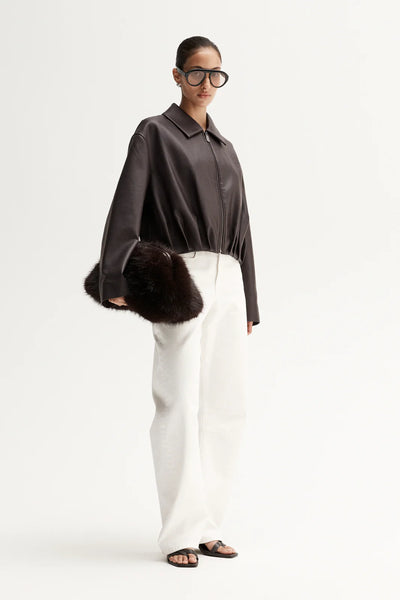 Rae Crop Jacket AUBERGINE
