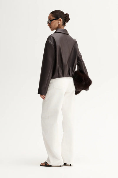 Rae Crop Jacket AUBERGINE