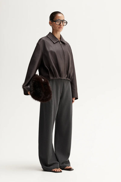 Rae Crop Jacket AUBERGINE