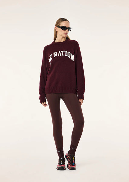 Legacy Knit Crew MAHOGANY/ WHISPER WHITE