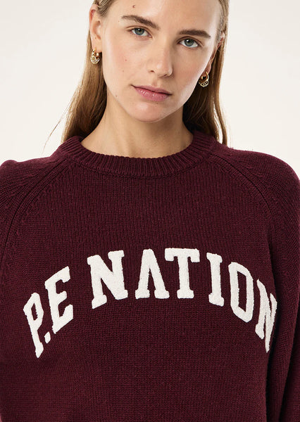 Legacy Knit Crew MAHOGANY/ WHISPER WHITE