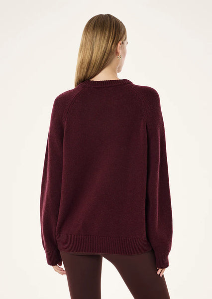 Legacy Knit Crew MAHOGANY/ WHISPER WHITE