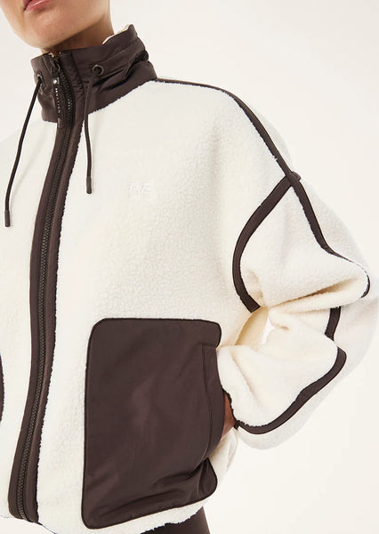 Lennon Sherpa Jacket WHISPER WHITE/ COFFEE
