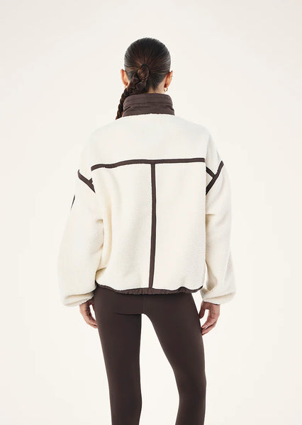 Lennon Sherpa Jacket WHISPER WHITE/ COFFEE