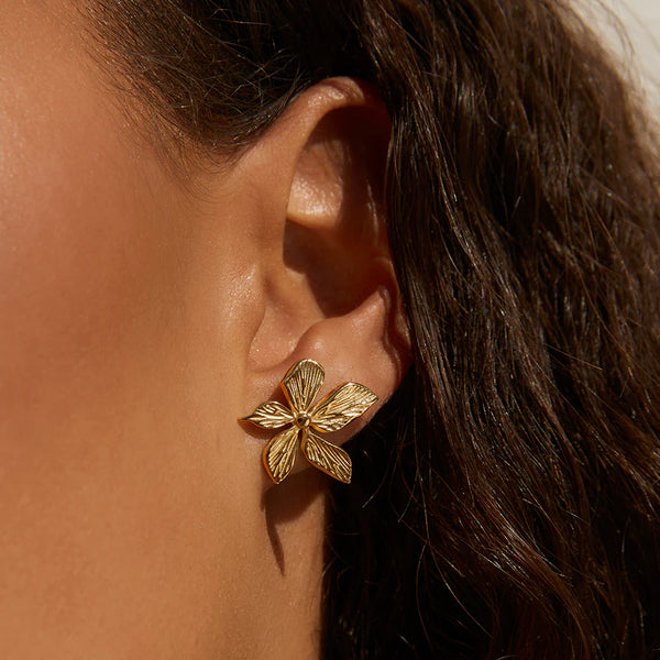 Lily Gold Earrings 14K GOLD PLATED