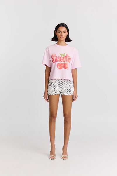Sweetie Boxy Crop Tee BABY PINK
