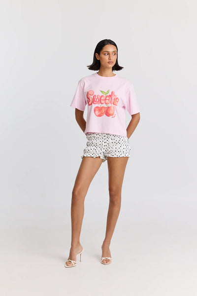 Sweetie Boxy Crop Tee BABY PINK
