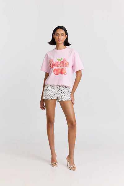 Sweetie Boxy Crop Tee BABY PINK