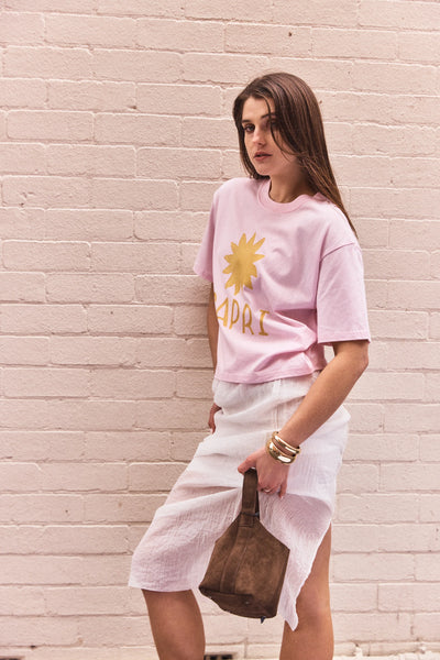 Capri Sun Boxy Crop Tee BABY PINK