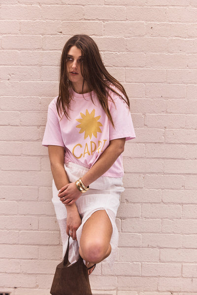 Capri Sun Boxy Crop Tee BABY PINK