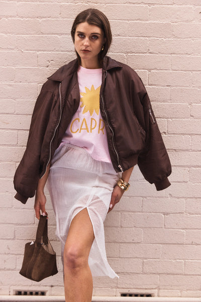 Capri Sun Boxy Crop Tee BABY PINK