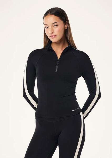Nightfall Quarter Zip Long Sleeve BLACK/CLOUD