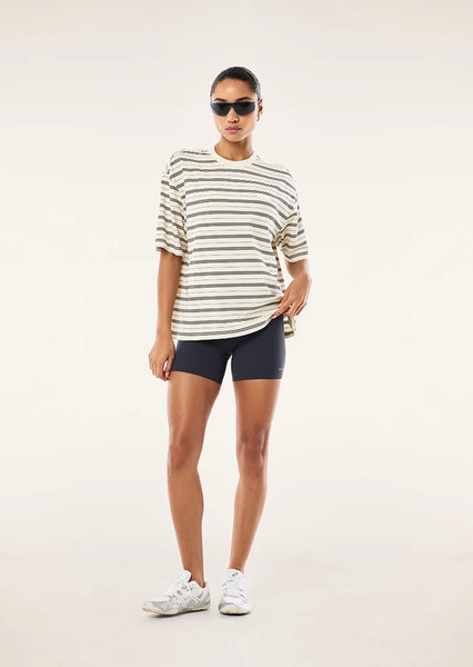 Oversized Spark Tee Whisper White Stripe