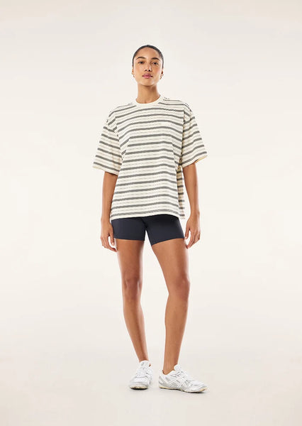 Oversized Spark Tee Whisper White Stripe