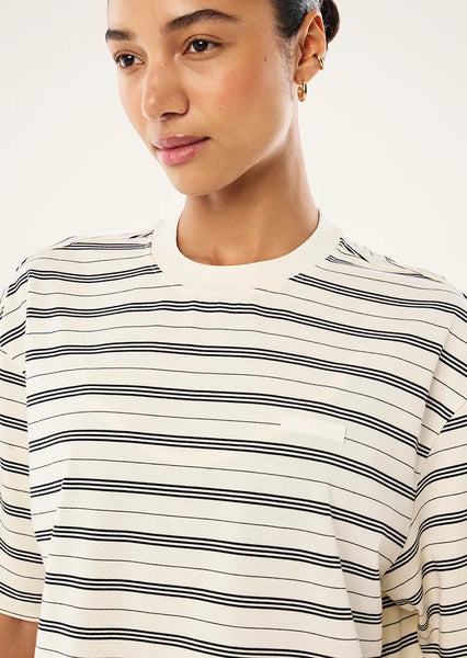 Oversized Spark Tee Whisper White Stripe