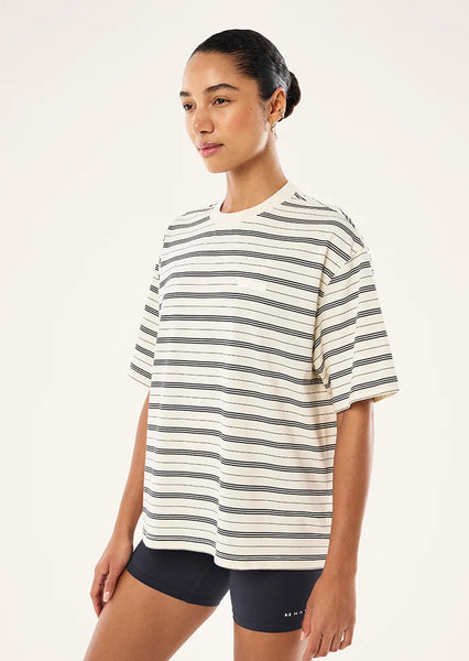 Oversized Spark Tee Whisper White Stripe