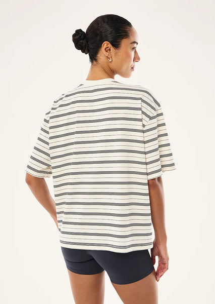 Oversized Spark Tee Whisper White Stripe