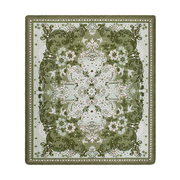 Ornate Floral Throw FERN