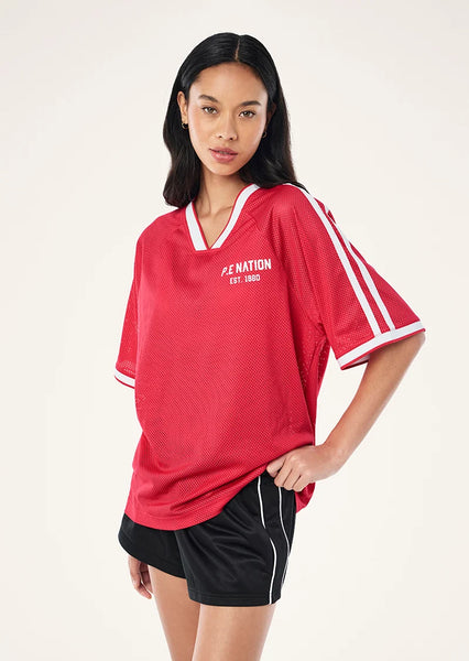 Phantom Mesh Jersey Tee STRAWBERRY/WHISPER WHITE