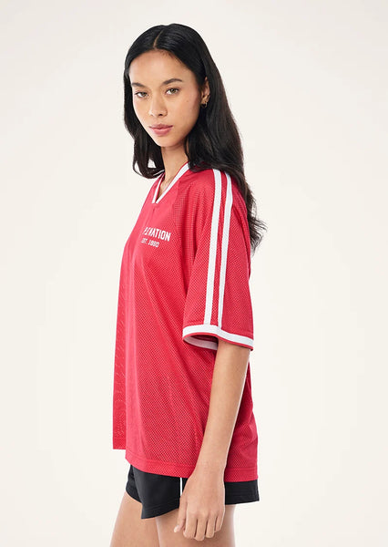 Phantom Mesh Jersey Tee STRAWBERRY/WHISPER WHITE