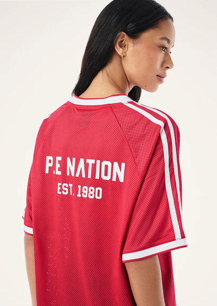 Phantom Mesh Jersey Tee STRAWBERRY/WHISPER WHITE