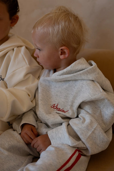 Kids Logo Hoodie GREY/ RED