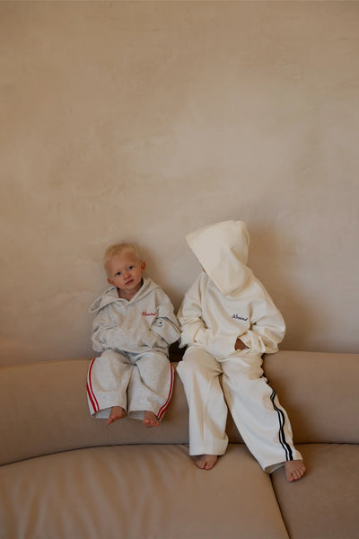 Kids Logo Hoodie GREY/ RED
