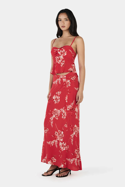 Janelle Maxi Skirt FIRE BLOOM