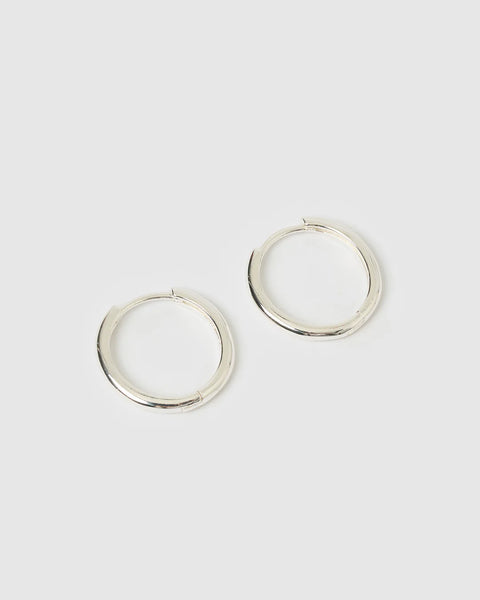 Scarlet Hoop Earrings SILVER (1.7cm height)