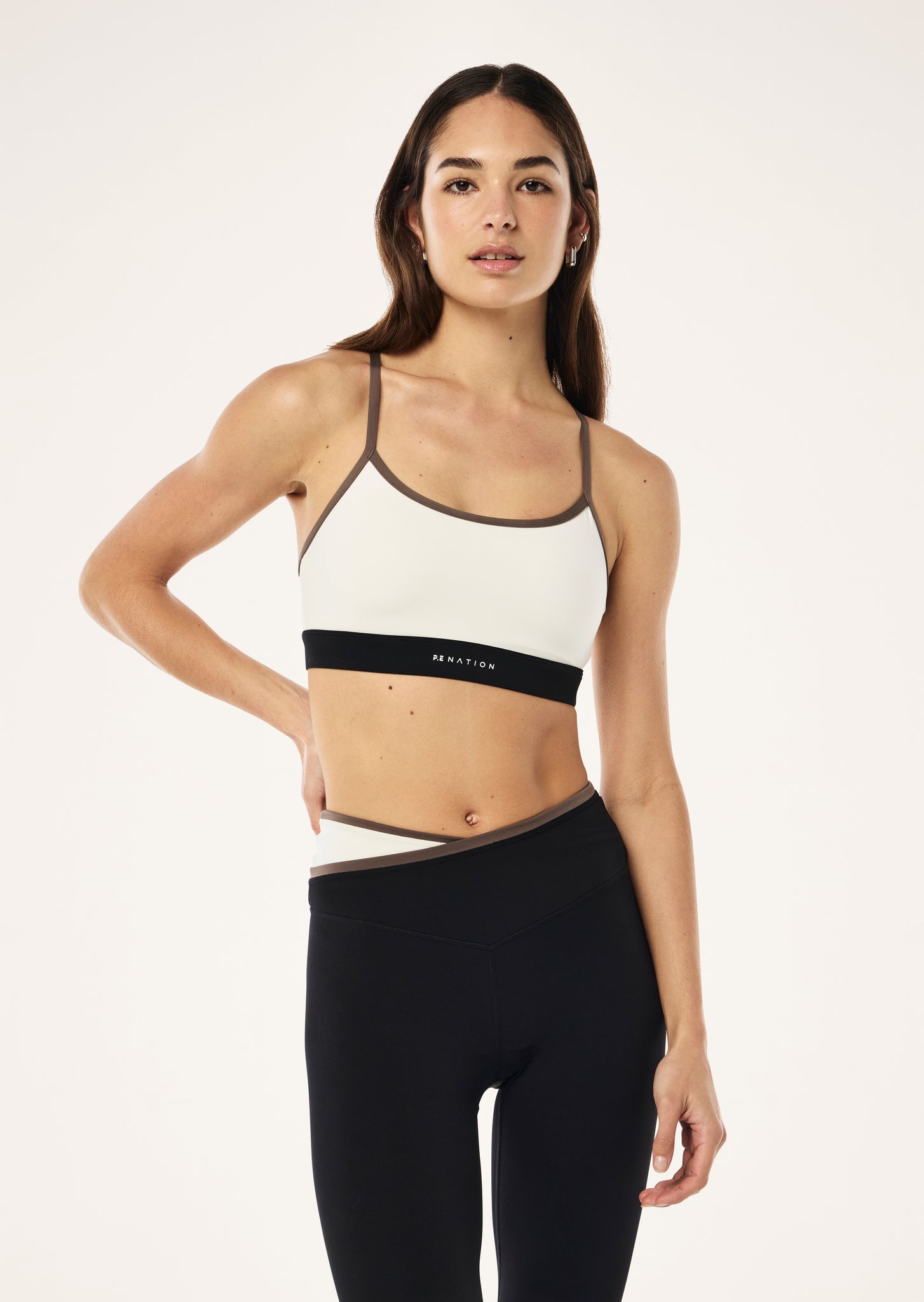 Signature Sports Bra WHISPER WHITE/ WALNUT