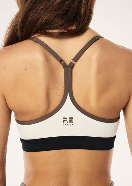 Signature Sports Bra WHISPER WHITE/ WALNUT