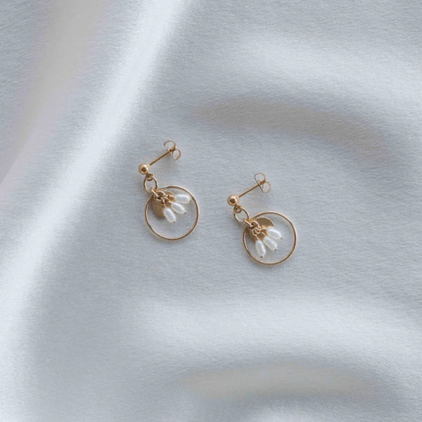 Zuir Freshwater Pearl Earrings 14K GOLD FILLED