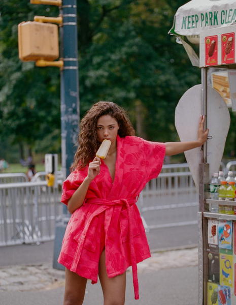 Cotton Beach and Bath Robe WATERMELON