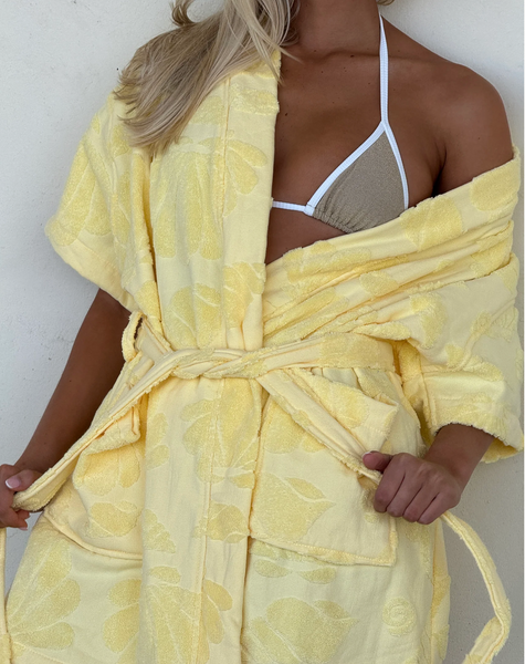 Cotton Beach and Bath Robe YELLOW