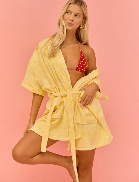 Cotton Beach and Bath Robe YELLOW
