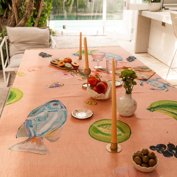 Annie Everingham Tablecloth - Pastel Sea