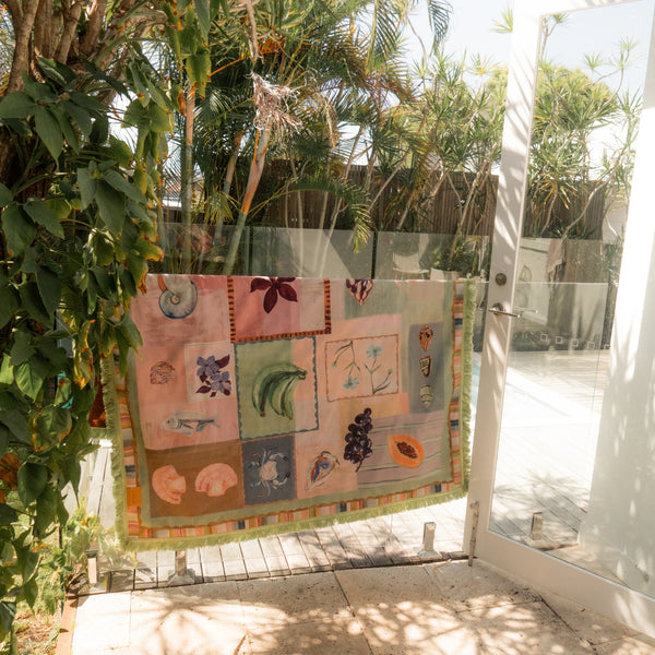 Annie Everingham Picnic Rug - Patchwork Sea