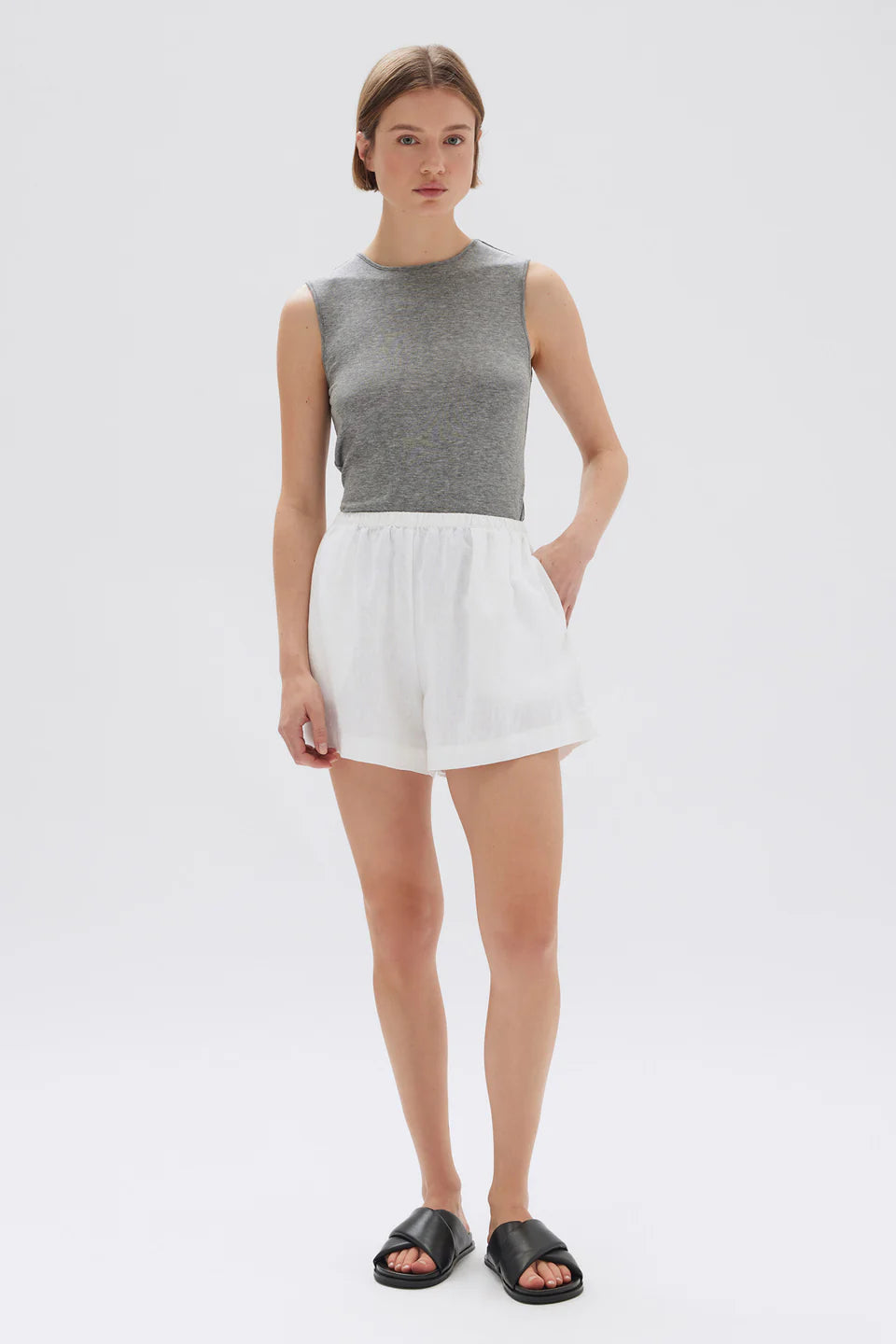 Stella Linen Short WHITE